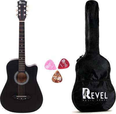 REVEL RVL-38C-LGP-BK Acoustic Guitar Linden Wood Ebony Right Hand Orientation