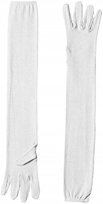 Mohan Retail Cotton Arm Sleeve For Women(Free, White)