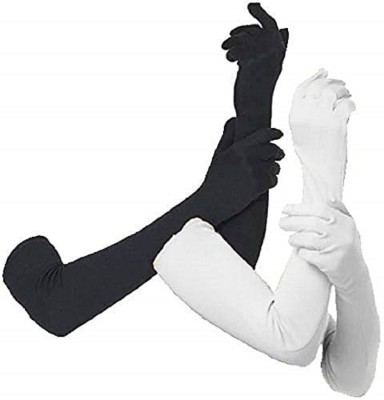 Mohan Retail Cotton Arm Sleeve For Women(Free, Black, White)