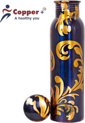 copper plus 1000 ml Copper Bottle(Pack of 1, Blue)