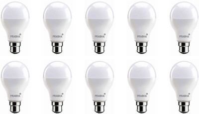 PRABHA 3 W Basic Round B22 LED Bulb(White, Pack of 10)
