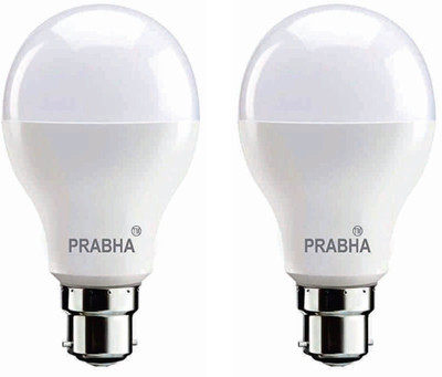 PRABHA 3 W Basic Round B22 LED Bulb(White, Pack of 2)