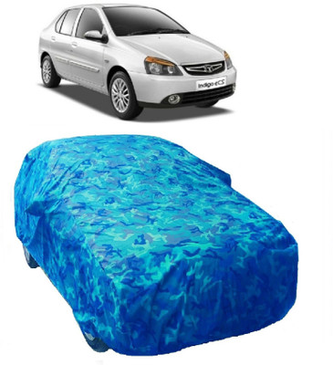 Gargi Traders Car Cover For Tata Indigo eCS (With Mirror Pockets)(Blue)