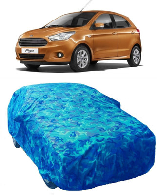 Gargi Traders Car Cover For Ford Figo (With Mirror Pockets)(Blue)