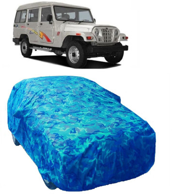 Gargi Traders Car Cover For Mahindra Marshal (With Mirror Pockets)(Blue)