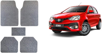 Autofetch Rubber Standard Mat For  Toyota Etios Liva(Grey)