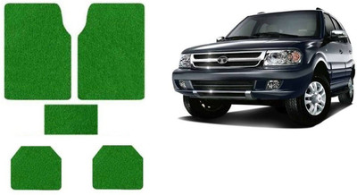 Autofetch Rubber Standard Mat For  Tata Safari(Green)
