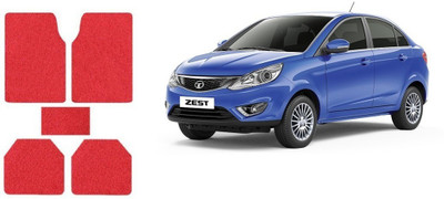 Autofetch Rubber Standard Mat For  Tata Zest(Red)