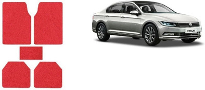 Autofetch Rubber Standard Mat For  Volkswagen Passat(Red)