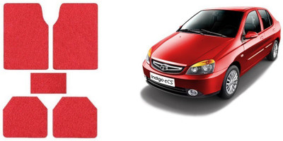 Autofetch Rubber Standard Mat For  Tata Indigo CS(Red)