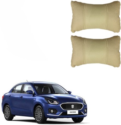 PulGos Beige Leatherite Car Pillow Cushion for Maruti Suzuki(Rectangular, Pack of 2)