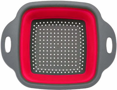Dreamshop Colanders Strainers Folding Strainer for Kitchen Sqaure Collapsible Colander(Multicolor)