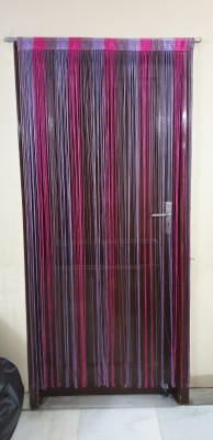 Furnishingkart 200 cm (7 ft) Polyester Semi Transparent Window & Door Curtain Single Curtain(Abstract, Multicolor)