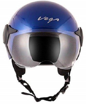 VEGA Atom Glossy Blue Helmet-M Motorbike Helmet(Blue)