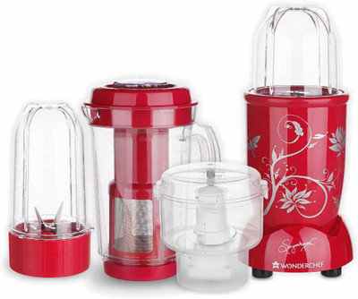 Wonderchef Nutri-blend CKM Red 400 W Juicer Mixer Grinder(Red, 3 Jars)