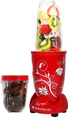 WONDERCHEF Nutri Blend 400 W Juicer Mixer Grinder(Nutri-Blend | 2 Jars | Red)