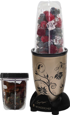 Wonderchef Nutri blend Nutri-blend Champagne with Jar 400 W Mixer Grinder(Black, Champagne, 3 Jars)