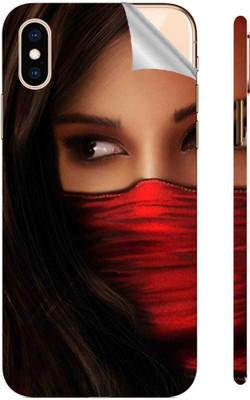 Snooky Apple iPhone XS Max Mobile Skin(Red)