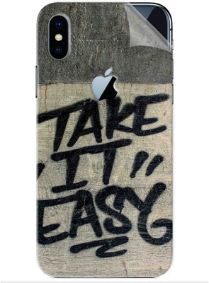 Snooky Apple iPhone X Mobile Skin(Black)