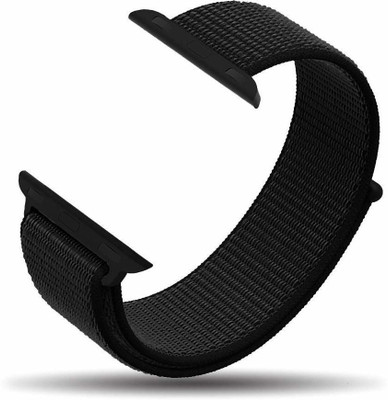 Slugabed Soft Lightweight Breathable Nylon Loop Sport 42mm/44mm Black Smart Watch Strap(Black)