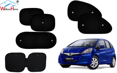 WolkomHome Dashboard, Side Window, Rear Window Sun Shade For Honda Jazz(Black)