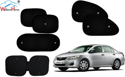 WolkomHome Dashboard, Side Window, Rear Window Sun Shade For Toyota Corolla(Black)