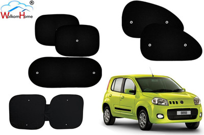 WolkomHome Dashboard, Side Window, Rear Window Sun Shade For Fiat Linea Classic(Black)