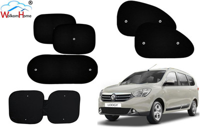 WolkomHome Dashboard, Side Window, Rear Window Sun Shade For Renault Lodgy(Black)