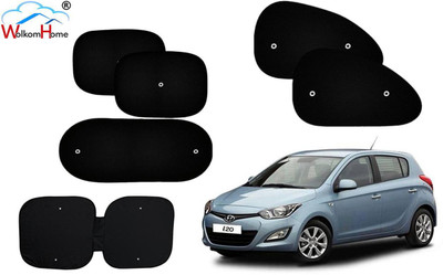 WolkomHome Dashboard, Side Window, Rear Window Sun Shade For Hyundai i20(Black)
