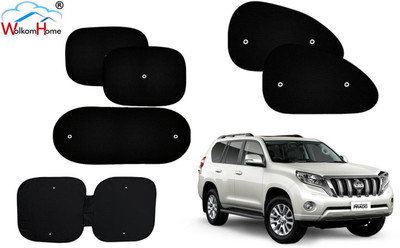 WolkomHome Dashboard, Side Window, Rear Window Sun Shade For Toyota Land Cruiser Prado(Black)