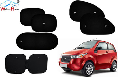 WolkomHome Dashboard, Side Window, Rear Window Sun Shade For Mahindra Reva(Black)