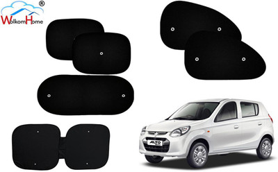 WolkomHome Dashboard, Side Window, Rear Window Sun Shade For Maruti Suzuki Alto 800(Black)