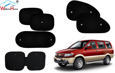 WolkomHome Dashboard, Side Window, Rear Window Sun Shade For Chevrolet Tavera(Black)