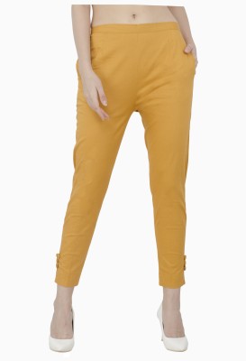 AAKRITHI Regular Fit Women Yellow Trousers