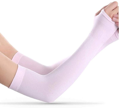 ZACHARIAS Polyester Arm Sleeve For Men & Women(Free, Pink)
