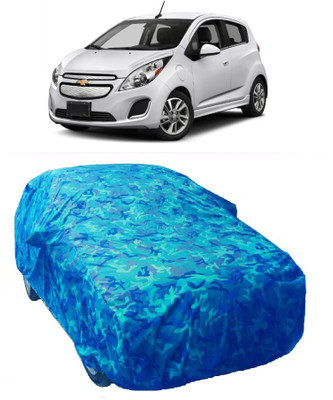Gargi Traders Car Cover For Chevrolet Spark (With Mirror Pockets)(Blue)
