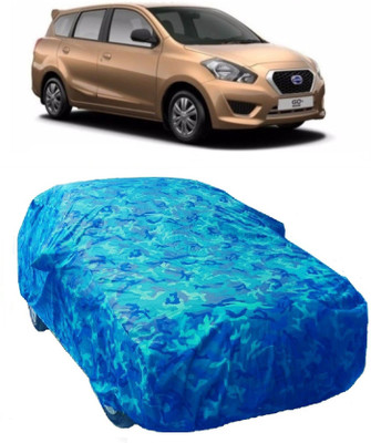 Gargi Traders Car Cover For Nissan Go+ (With Mirror Pockets)(Blue)