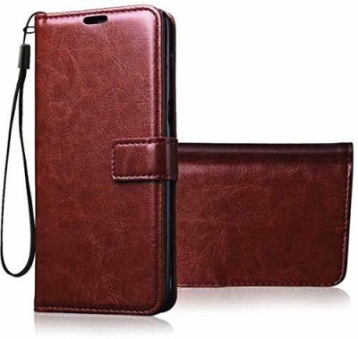 ClickAway Flip Cover for Vivo Y95/Y93/Y91 Exclusive Leather Wallet Flip Cover with Stand View and Card Holder Option(Brown, Pack of: 1)