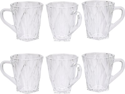 Somil Pack of 6 Glass Clear Glass Coffee & Tea Cup/ Mug (140 Ml), Enjoy Your Drink In Style, Pack Of 6(Clear, Cup Set)