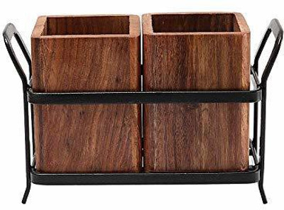 Xllent Empty Cutlery Holder Case(black  Holds 24 Pieces)