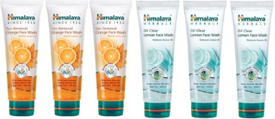 HIMALAYA Tan removal orange  and Oil Clear Lemon Face Face Wash(600 ml)