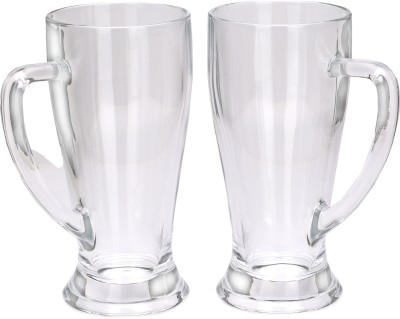 AFAST (Pack of 2) Set Of Two, Glass, Transparent, 665 Ml Br07 Glass Set Beer Mug(250 ml, Glass, Clear)