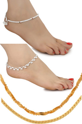 AanyaCentric Alloy Silver, Gold-plated Silver, Gold Jewellery Set(Pack of 1)