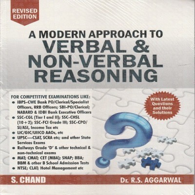 R S Aggarwal Verbal And Non Verbal Reasoning(PAPARBACK, R S AGGRAWAL)