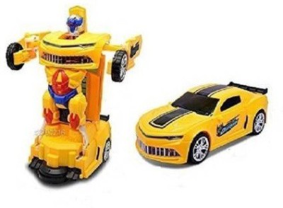 Kude Collection Transformer Robot Car Converting To Super Car(Yellow)