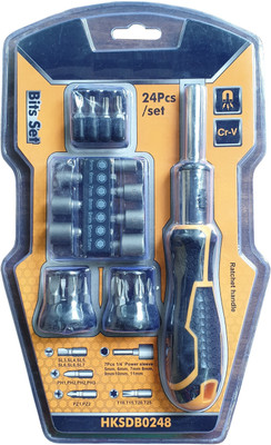 Epraiser Industrial Professional Pro Grade High Quality Screw Driver 26pcs CRV Steel Bits Set Combination Screwdriver Set(Pack of 24)