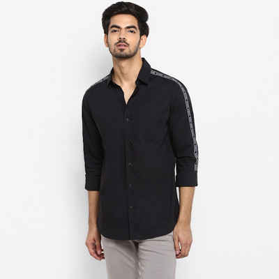 mufti-men-solid-casual-black-shirt-6