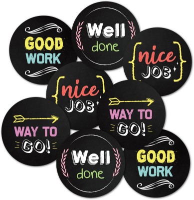 weRevel 5.08 cm Appreciation and Motivational Stickers, Matte Finish Paper, 40 Pieces, 2 in Self Adhesive Sticker(Pack of 40)