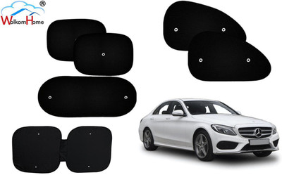 WolkomHome Dashboard, Side Window, Rear Window Sun Shade For Mercedes Benz C220(Black)