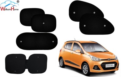 WolkomHome Dashboard, Side Window, Rear Window Sun Shade For Hyundai Grand i10(Black)